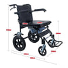 2 in 1 Foldable Shower Chair Disabled Bedside Commode Wheelchair Toilet Chair