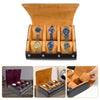 6 Slots Watch Case - Luxury Watch Roll 6 Slots Travel Box Recycled Leather Case
