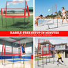 Adjustable Volleyball Practice Net w/ Sturdy Steel Frame Carry Bag 6.5-8FT AU