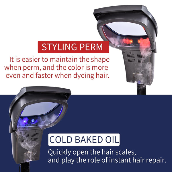 Hair Salon Professional O3 Ozone Micro Mist Hair Steamer 7 Color Light Hair Care