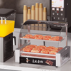Electric Hot Dog Roller 7 Rollers Sausage Hot Dog Grill Toaster w/Glass Cover