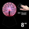 8" Plasma Ball Sensitive Red Light Globe Lamp Voice Control Night Light Gifts AU