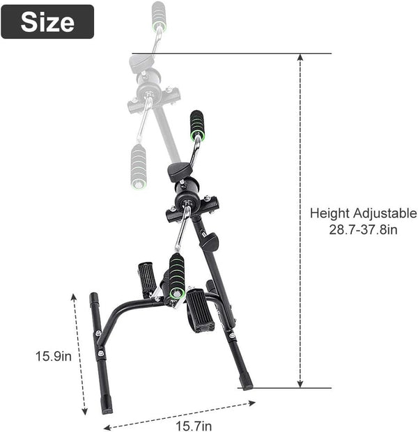 Adjustable Pedal Exerciser Hand Arm Leg Peddler for Seniors Elderly Home Gym