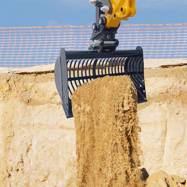 800mm Excavator Screening Bucket Soil Sieving Bucket with Pins for Small Digger