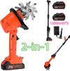2-in-1 Cordless Cultivator Tiller Rotary Hoe Electric Rototiller with 2 Battery