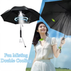 Rechargeable Misting Cooling Sun Umbrella Cooling Fan Anti UV Sun Protection AU