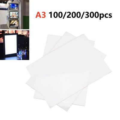 100/200/300pcs A3 Backlit Paper Back Light Film For Real Estate Window Display