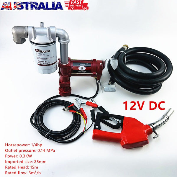 12GPM Fuel Transfer Pump for Gasoline Diesel Explosion Proof Pump 12V DC 1/4hp