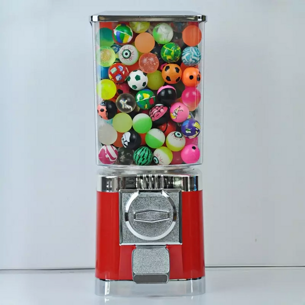 2 Coin Operated Gumball Vending Machine Toys Balls Twisting Dispenser  w/Lock