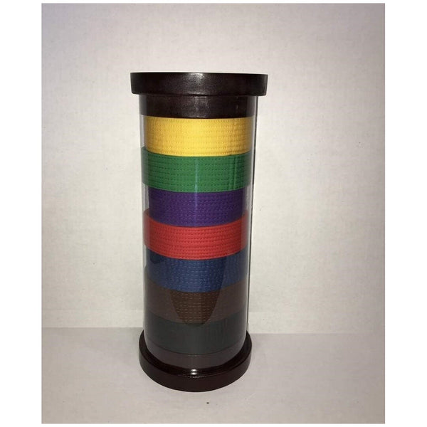 Martial Arts Belt Display Belt Display Case 10-Belt Cylinder Holder Organizer