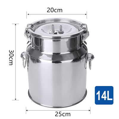 14L Electric Cattle Cow Milker Pulse Vacuum Pump Farm Milking Machine