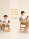 Wooden High Chair for Toddlers Teens Learning Chair Grows with Kid for Dining