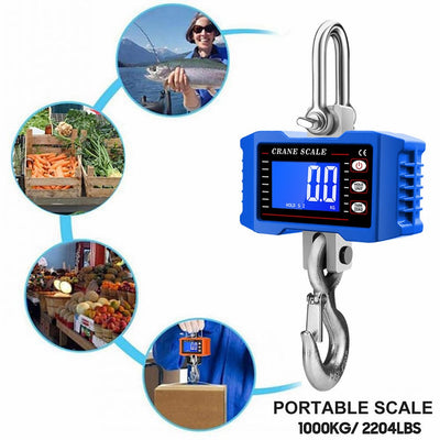 Digital Crane Scale Heavy Duty Hanging Scale Industria Crane Scale 2200lb/1000Kg