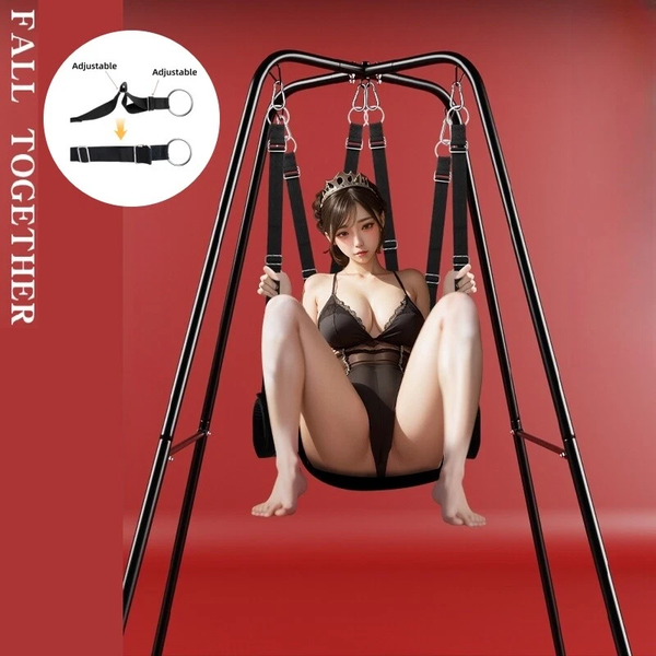 1.8m Couple Sex Swing Hammock Sex Swing Stand BDSM Bondage Frame w/Sling AU