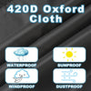 Mini Excavator Cover Waterproof Zippered Excavators Cover for Bobcat E20 Black