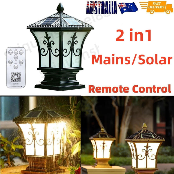 Solar Post Cap Lights Pillar Light Waterproof Garden Street Fence Decorations AU