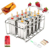 6pcs/10pcs Popsicle Molds Ice Lolly Mould Stainless Steel Ice Cream Holder Maker