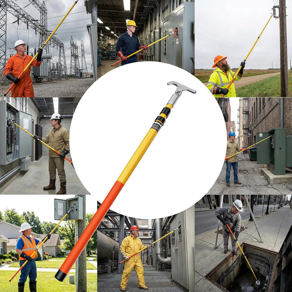 Telescopic Insulated Stick 3m for Line Workers Substation On-Site Power Safety