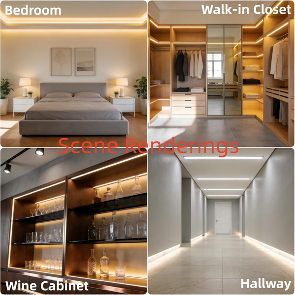 12X LED Strip Lights Aluminium channel Profile bar for Kitchen Cabinet 0.9M AU