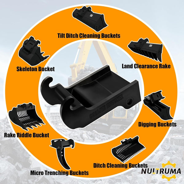 X-Change Coupler Bracket Quick Attach Mini Excavator Bucket Mount Attachment