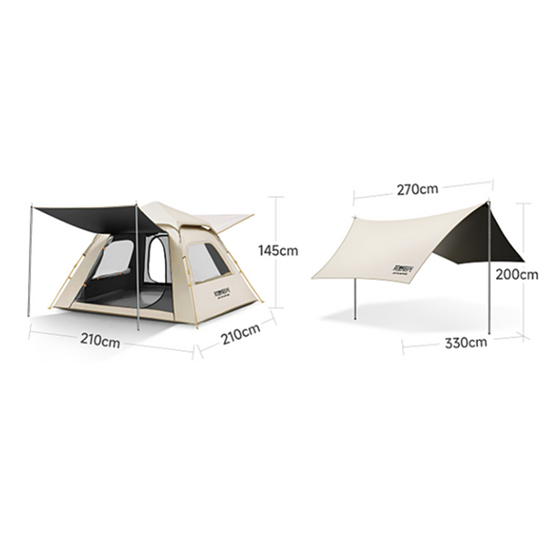 Instant Pop Up Camping Tent 6 Person Sunshade Shelter Hiking Fishing Outdoor AU