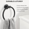 10 pcs Bathroom Round Towel Ring Towel Rack Hand Towel Holder for Wall Mounted