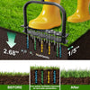 Manual Lawn Aerator Tool 14 Metal Spikes Grass Soil Aerator Ergonomic T-Handle