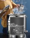 Stainless Steel Insulated Barrel Beverage Dispenser with Spigot Keep Hot Cold