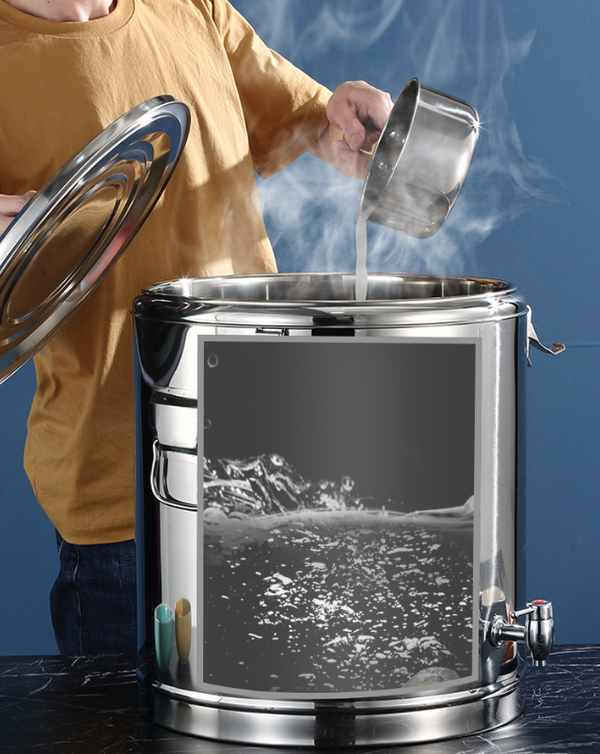 Stainless Steel Insulated Barrel Beverage Dispenser with Spigot Keep Hot Cold