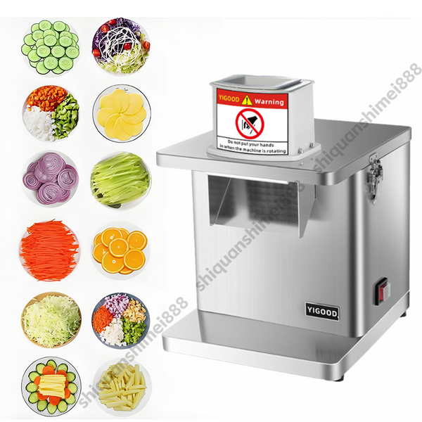 Electric Vegetable Cutting Machine Fruit Slicer Cutting Strip Dice With 5 Blades