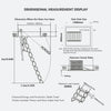 Electirc Attic Ladder Aluminum Folding 80*110 cm 9.4Ft With Remote Loft Stairs