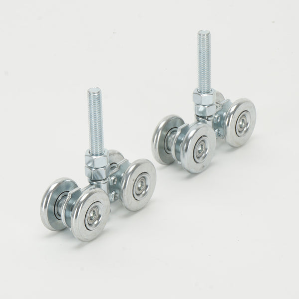 2x 46mm Double Wheel Rail Sliding Track Roller Hanging Barn Door Rail Wheels AU