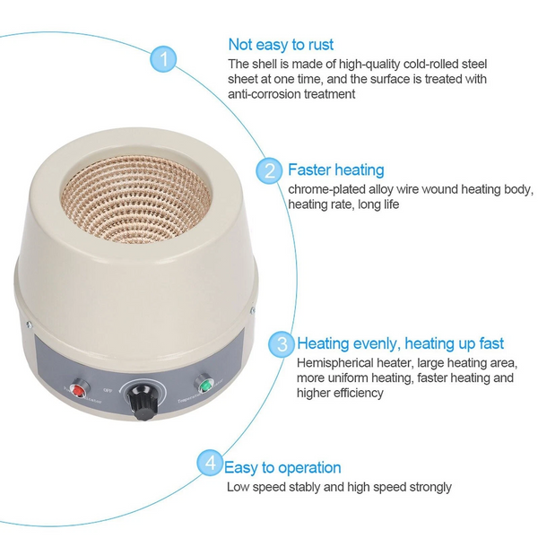 500ml Store Lab Heating Mantle Magnetic Equipment Temperature Constant Heati