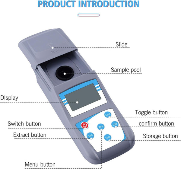 0~200NTU Digital Turbidity Meter for Swimming Pools /Water Quality Laboratory