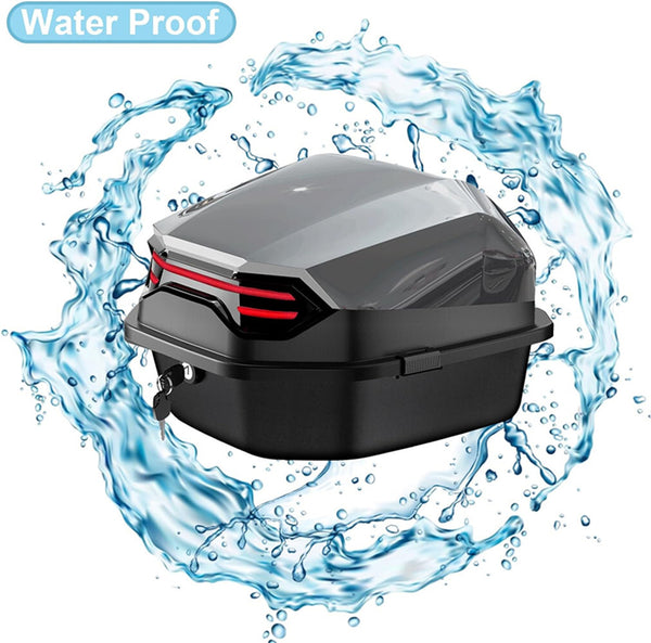 Motorcycle Tour Tail Box Scooter Trunk Luggage Lockable Waterproof w/ Mountings