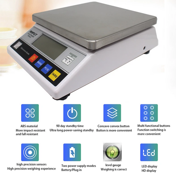 10kg 0.1g Precision Scale Lab Scale High Precision Jewelry Scale w/led Display