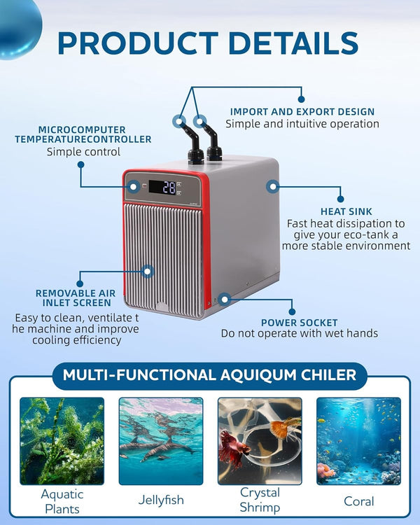 42gal Aquarium Chiller 160L Fish Tank Chiller Cooler Fish Tank Cooling Machine