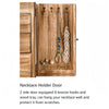 Large Wooden Jewellery Box Storage Mirror Organiser Necklace Rings Earring Gifts