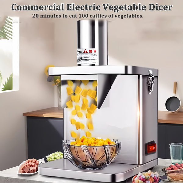 6 in1 Electric Vegetable Dicer Commercial Stainless Steel Slicer Machine Chopper