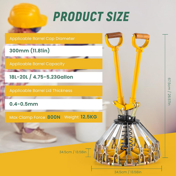 30cm Sealing Clamp For 18-20L Paint Bucket Manual Barrel Crimping Capping Tool