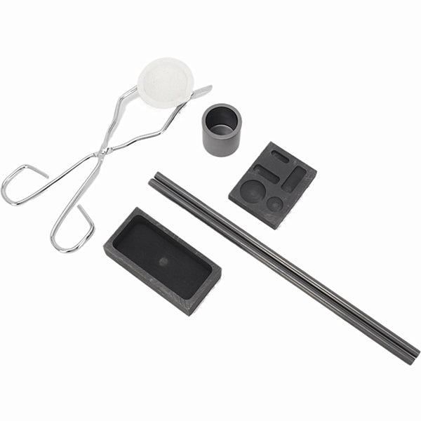Torch Melting Casting Kit Clay Graphite Crucible Set  5in1 Graphite Cast Mould