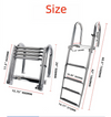 4 Steps Boat Ladder Telescoping Telescopic Yacht/Pontoon Ladder Boarding Ladder