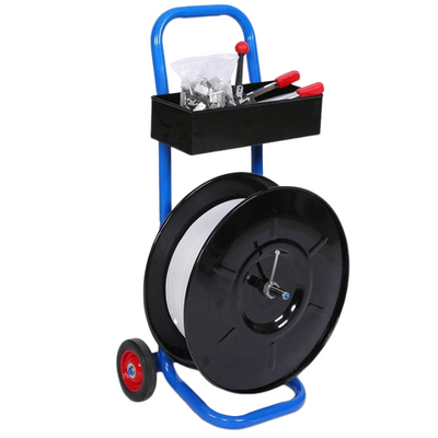 Strapping Dispenser Trolley Portable Plastic Strap Cart & Tray for 20cm Bundles
