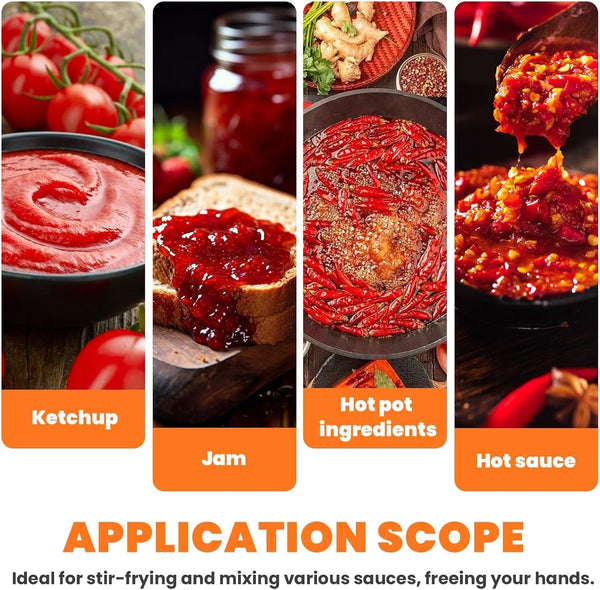 Automatic Food Stirrer Hot Pot Seasoning Bottom Jam Boiling Sauce Frying Machine