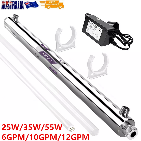 Ultraviolet Water Sterilizer 25/35/55W Water Filter System Stainless Whole House