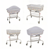 Clear Baby Bassinet Anti-Reflux Hospital Cot Newborn Crib w/ Wheels & Storage