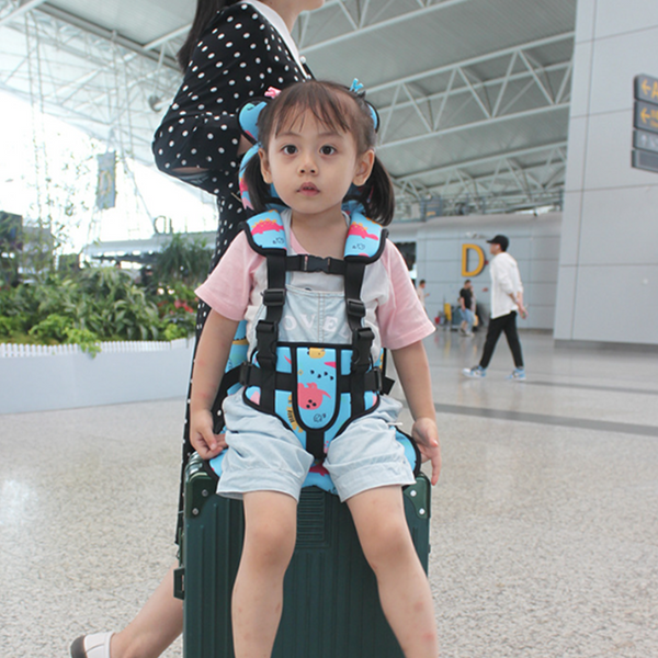 Foldable Travel Seat for Kids Toddlers Ride-On Suitcase Flight Child Carrier
