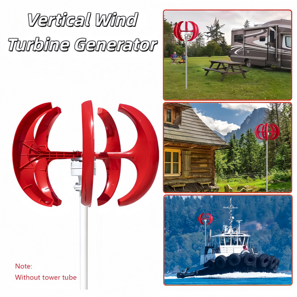 5 Blades Wind Turbine Generator Vertical Axis w/ DC 24V Controller Clean Energy
