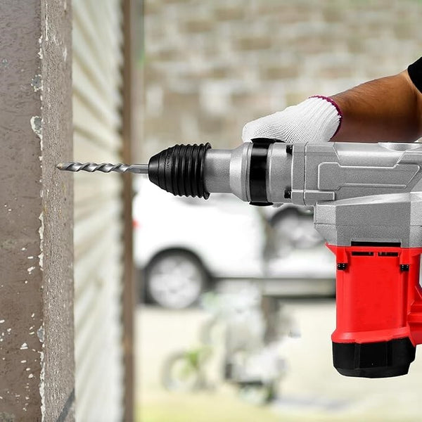 Electric Rotary Hammer Drill Demolition Jack Hammer Kit With Chisels Drill+SDS