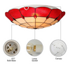 Retro Tiffany Style Ceiling Light 30CM Glass Lamp Fixture Dining Room Bedroom